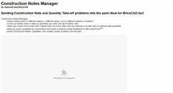 Desktop Screenshot of constructionnotesmanager.com